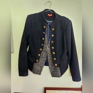 Military style tweed jacket
